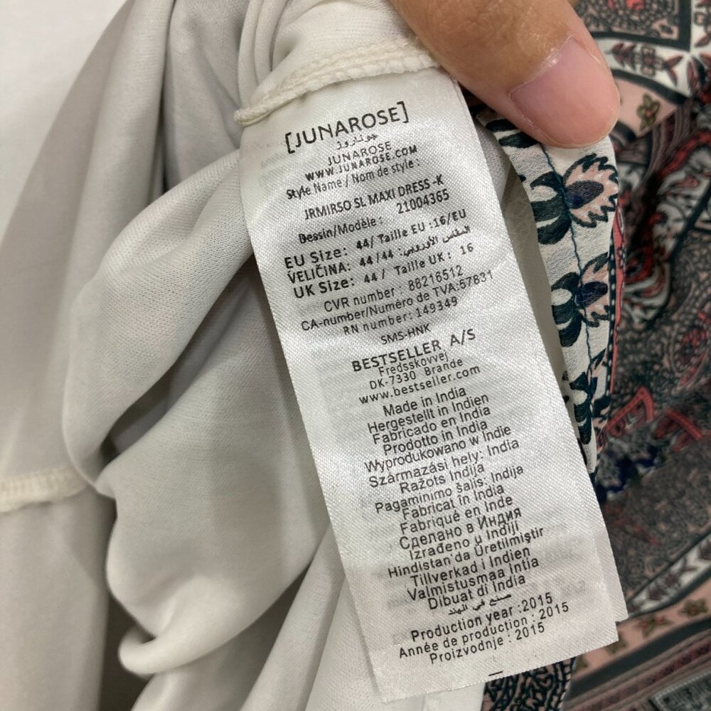 Junarose‎ size 14 Multicolor Patchwork Boho Print… - image 8